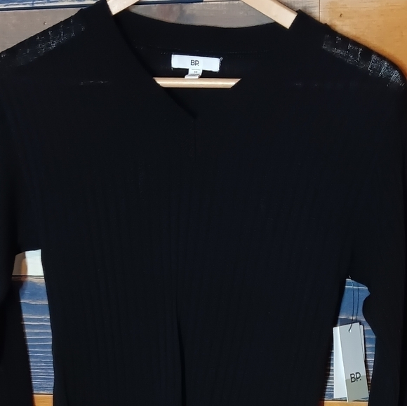 BP Regan  black ribbed cropped sweater M NWT - Picture 5 of 9